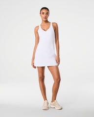 SPANXshape™ Get Moving V-Neck Dress | Vivid White