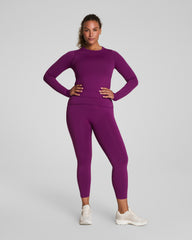 SPANXshape™ Get Moving Long Sleeve Top with SecretSweat Tech | Light Snapdragon