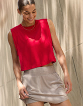 SPANX® On the Move Mini Skort, 4" | Stone Grey