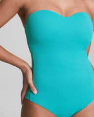 SPANXshape™ Swim Convertible Pique Bandeau One-Piece | Juniper