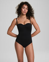 SPANXshapeâ„¢ Swim Convertible Pique Bandeau One-Piece | Very Black