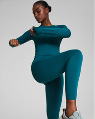 SPANXshape™ Booty Boost® 7/8 Leggings with SecretSweat Tech | Light Emerald Bay