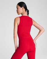 SPANX® Get Moving Square Neck Shelf Tank | Spanx Red