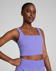 SPANX® Get Moving Cropped Square Neck Shelf Tank | Amethyst