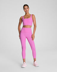 SPANX® Get Moving Cropped Square Neck Shelf Tank | Pink Geranium
