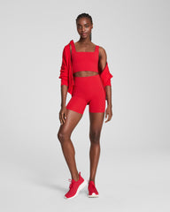 SPANX® Get Moving Cropped Square Neck Shelf Tank | Spanx Red