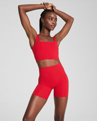 SPANX® Get Moving Cropped Square Neck Shelf Tank | Spanx Red
