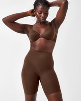 SPANXsculptâ„¢ Seamless Power Mid-Thigh Short | Chestnut Brown