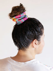 Wet Hair Towel Scrunchie - Tossed Blue Flower