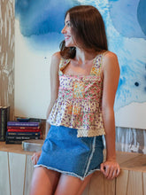 Tricia Embroidered Cotton Top - Meadow Patches