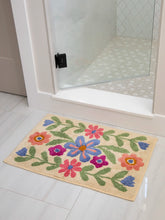 Tufted Cotton Bath Mat - Floral Vines