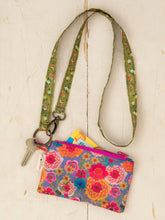 Zip Pouch Lanyard - Retro Floral Garden