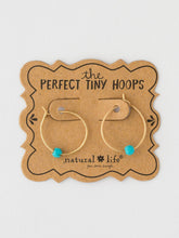 Tiny Hoop Earrings - Turquoise
