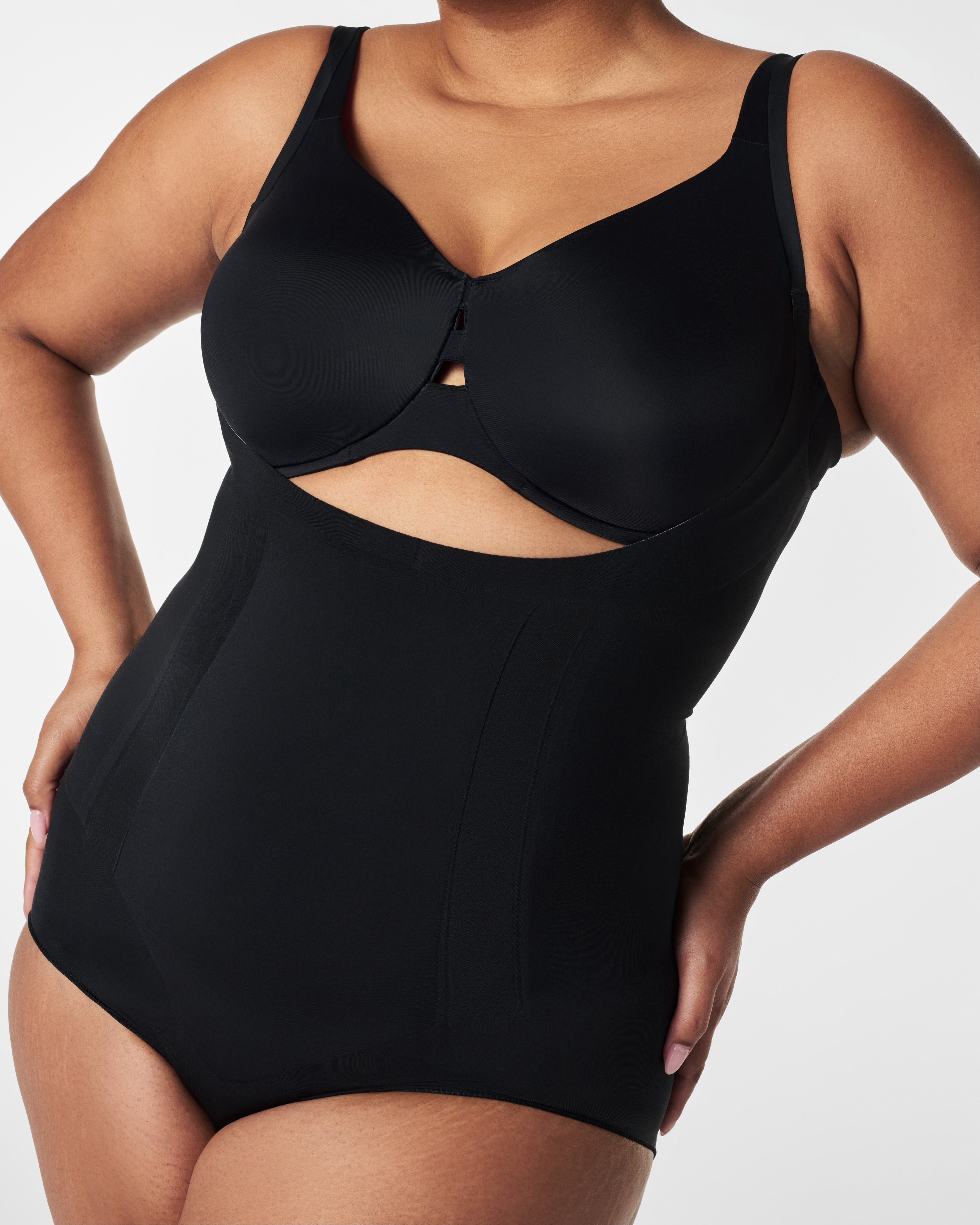 SPANXsculpt™ OnCore Open-Bust Brief Bodysuit | Very Black