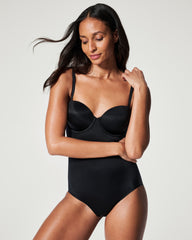 SPANXshape™ Suit Your Fancy Strapless Cupped Brief Bodysuit | Very Black