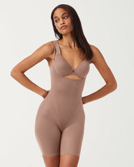SPANXshape™ Invisible Open-Bust Mid-Thigh Bodysuit | Cafe Au Lait