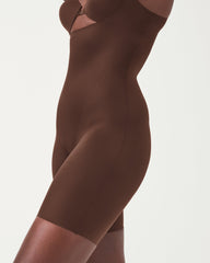 SPANXshape™ Invisible Open-Bust Mid-Thigh Bodysuit | Chestnut Brown