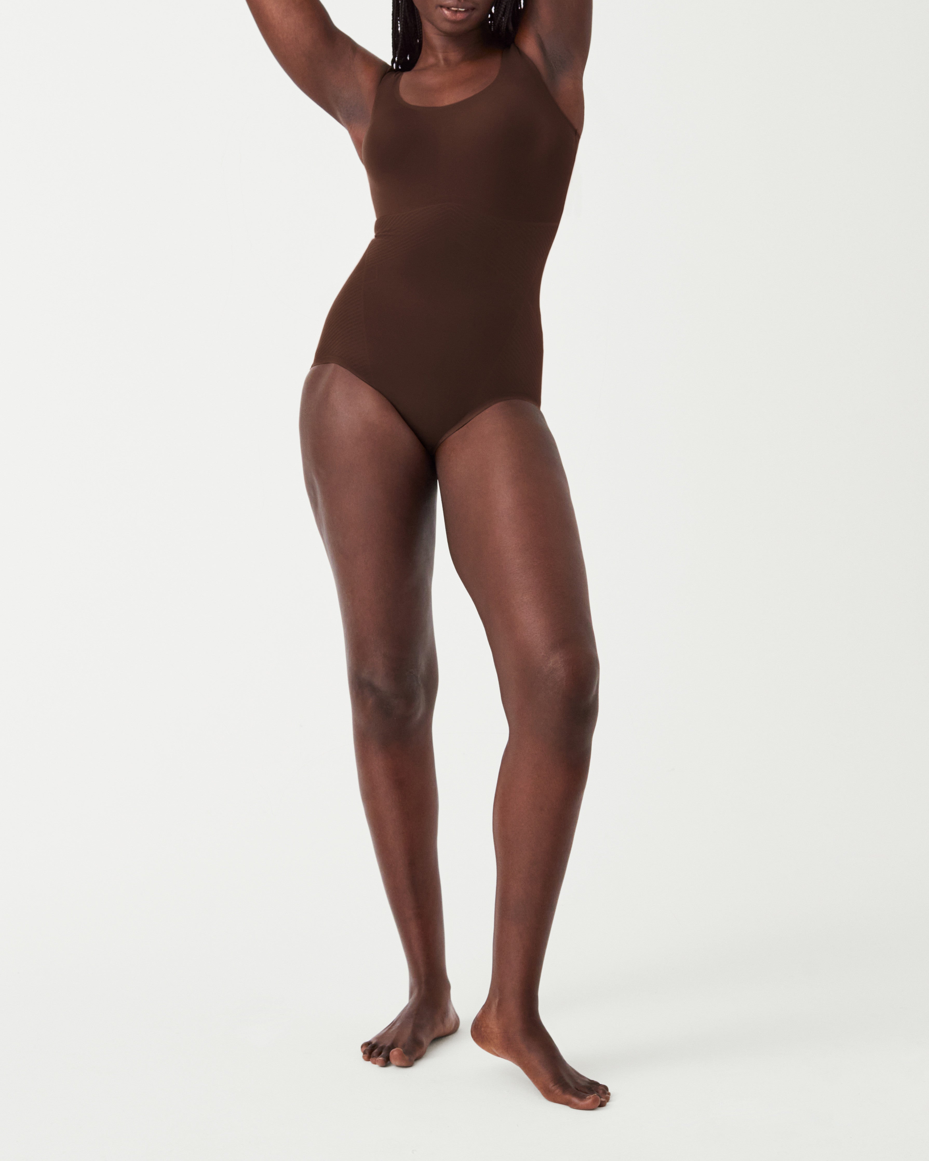 SPANXshape™ Invisible Tank Brief Bodysuit | Chestnut Brown