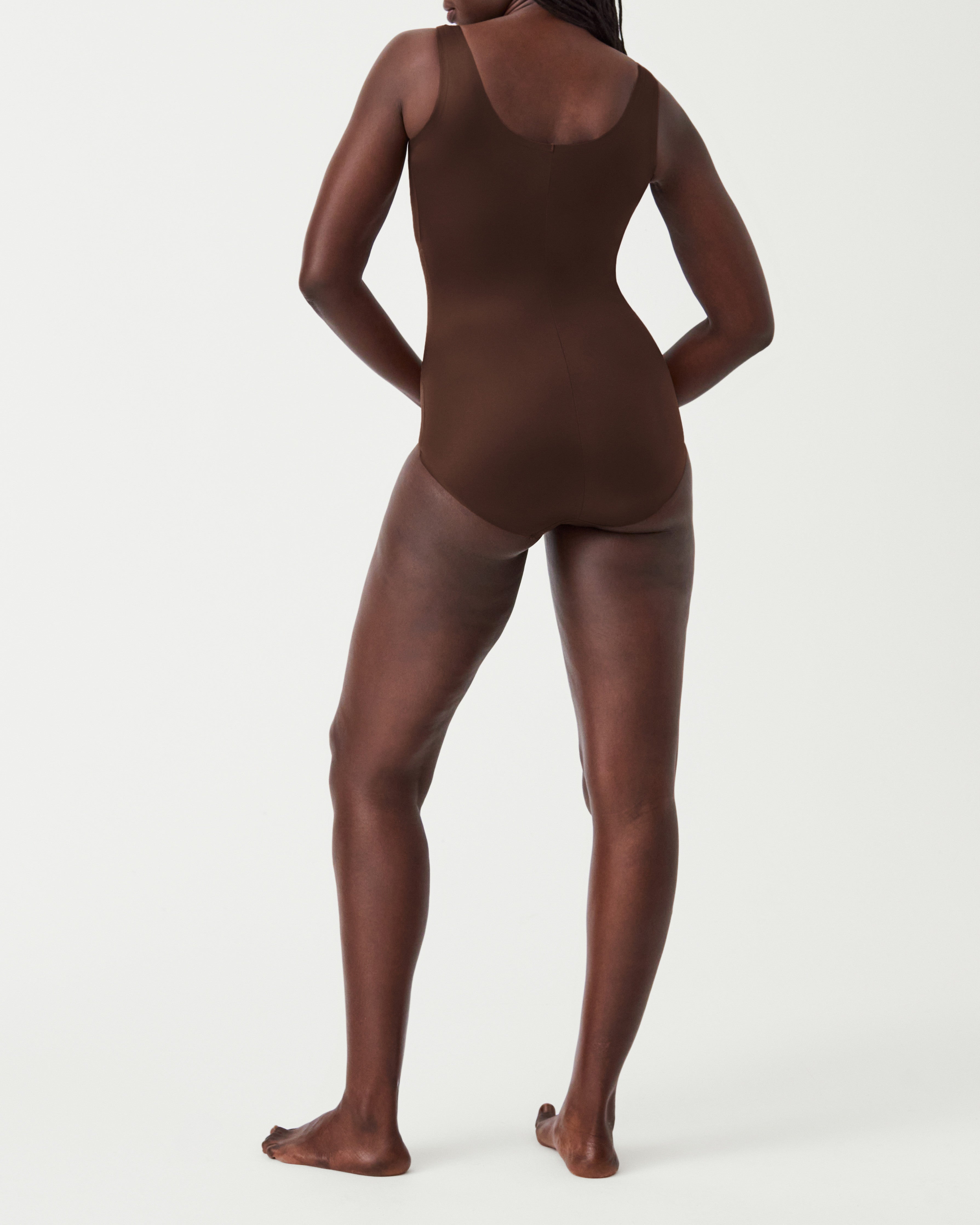 SPANXshape™ Invisible Tank Brief Bodysuit | Chestnut Brown
