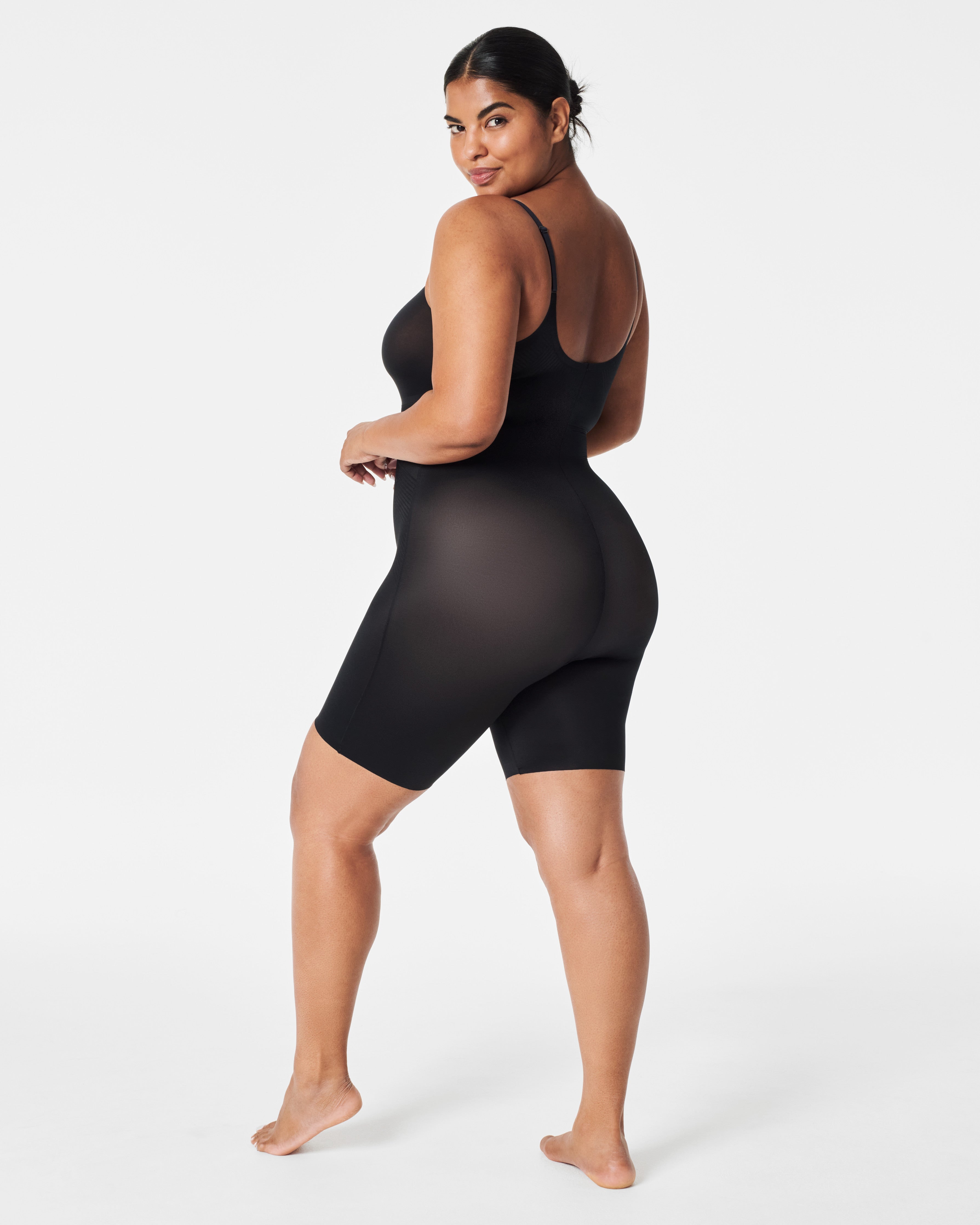 SPANXshape™ Invisible Mid-Thigh Bodysuit | Very Black