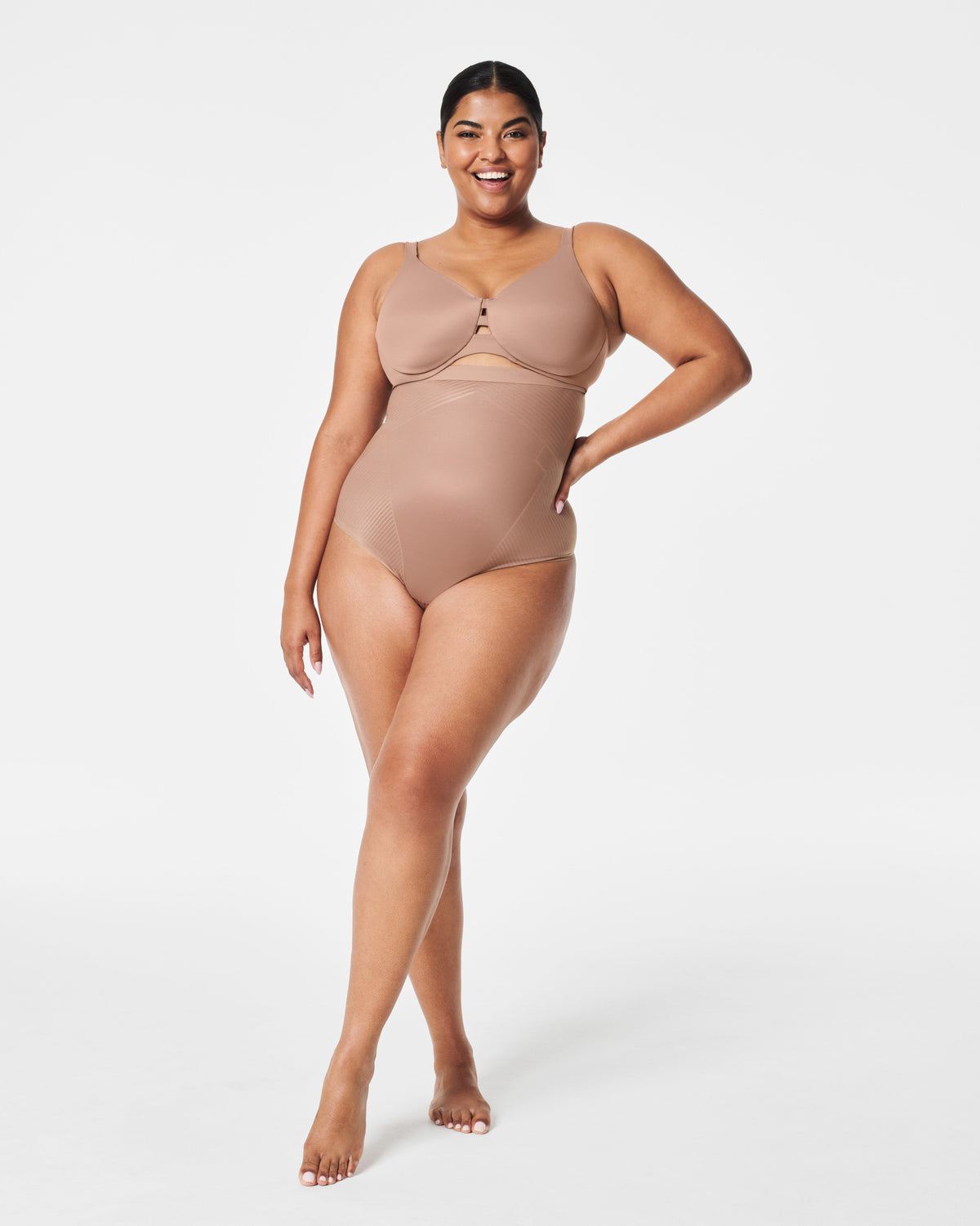 SPANXshape™ Invisible High-Waisted Thong | Cafe Au Lait