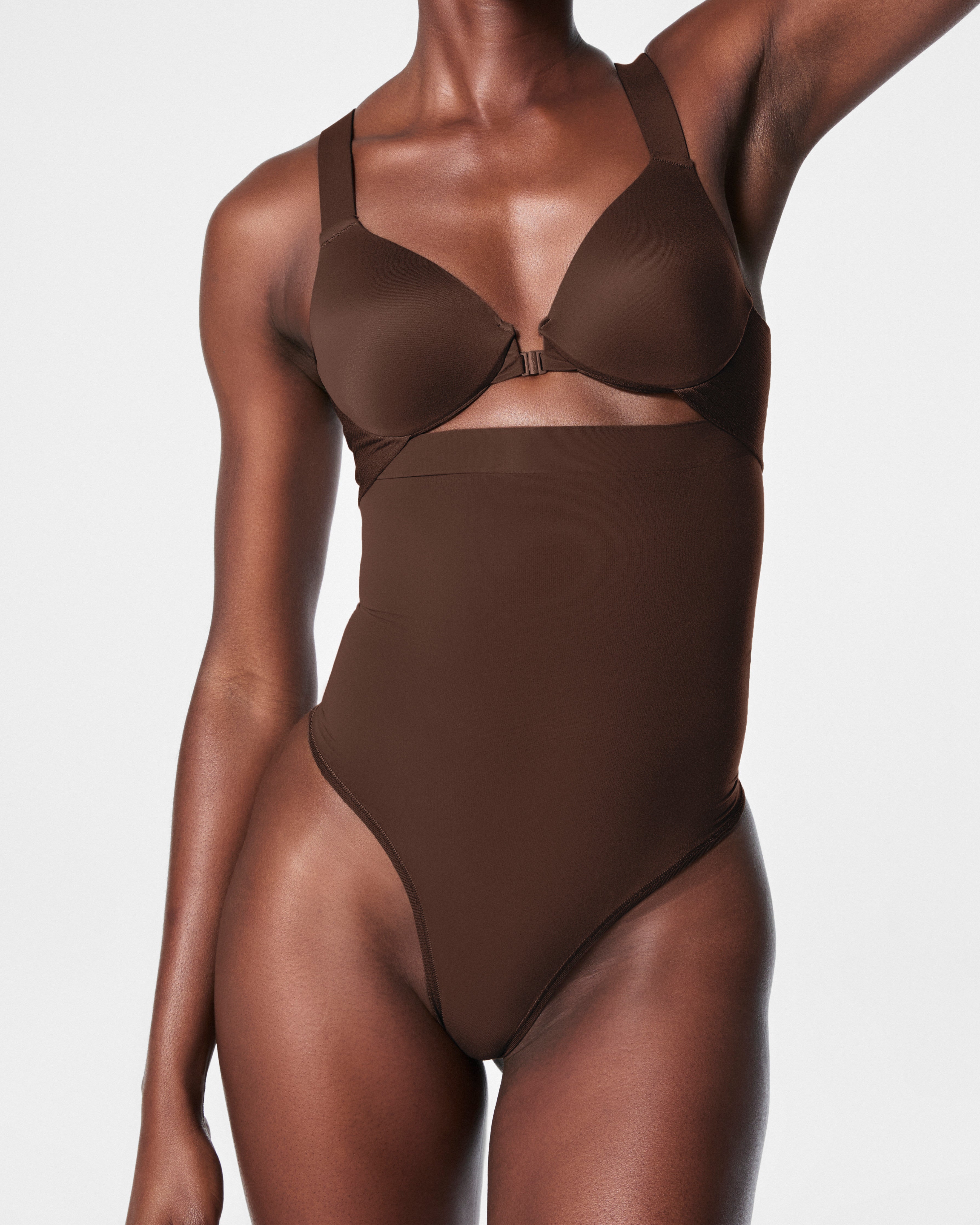 SPANXsculpt™ Seamless Power High-Waisted Thong | Chestnut Brown