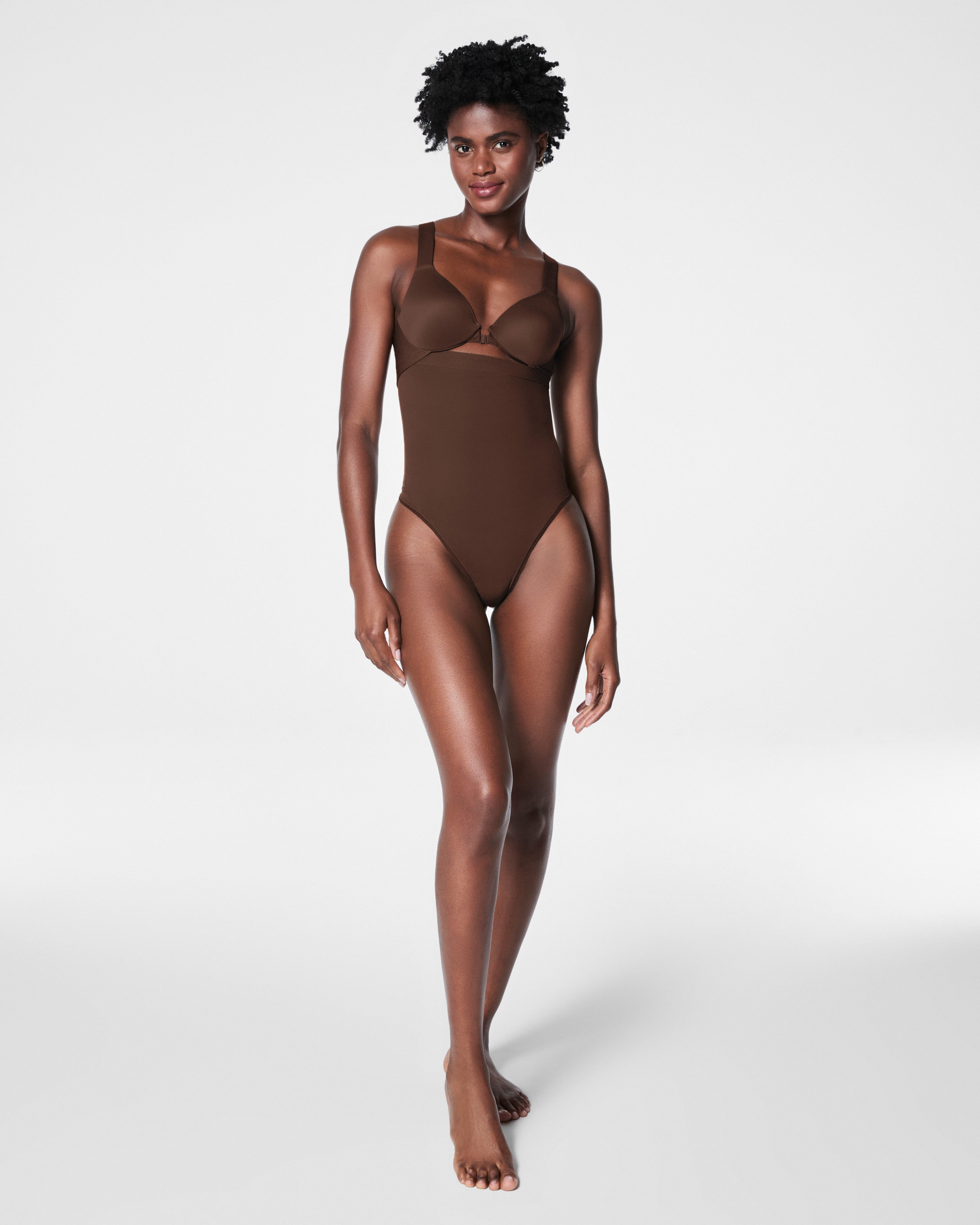 SPANXsculpt™ Seamless Power High-Waisted Thong | Chestnut Brown