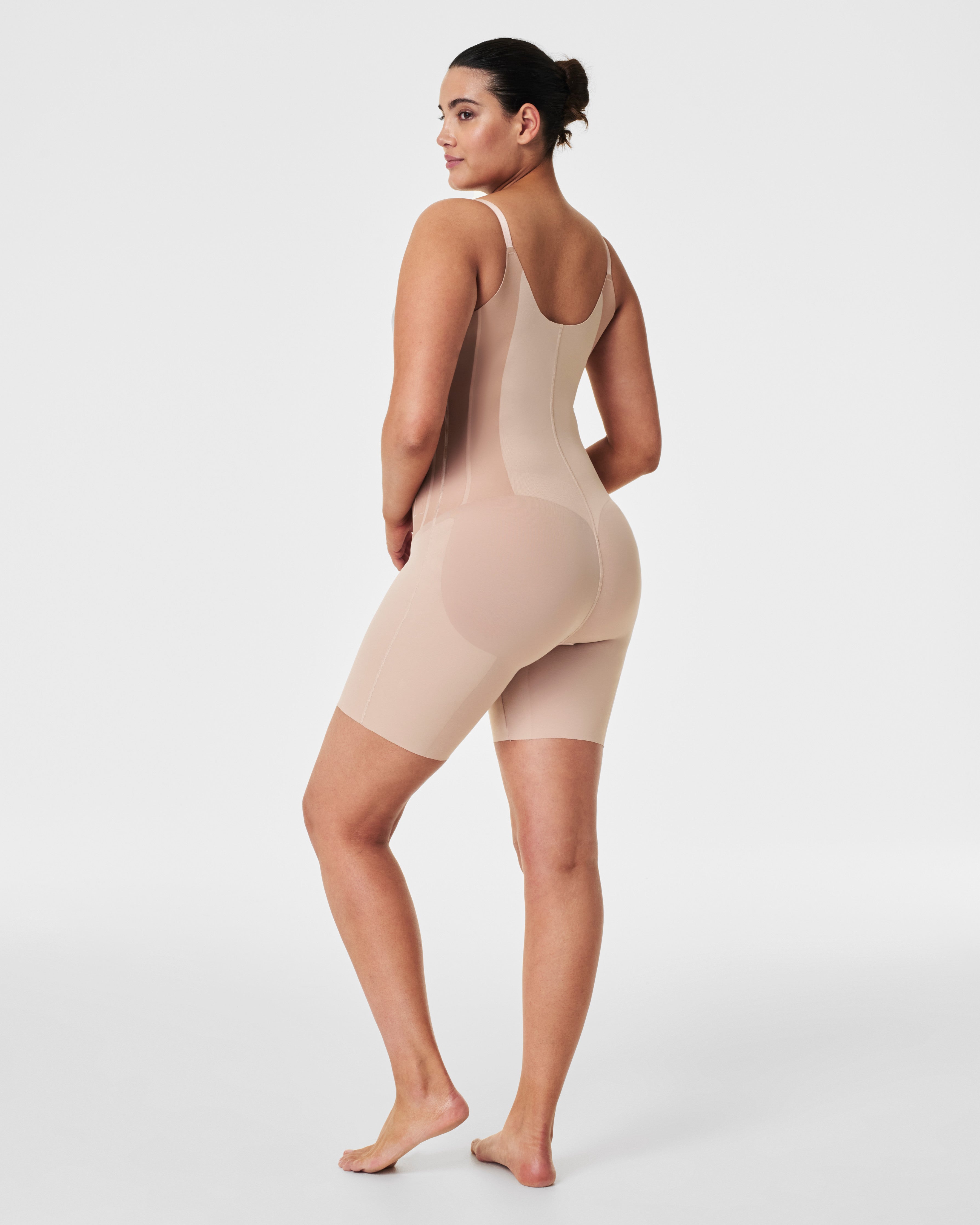 SPANXsupersculpt™ TotalContour Open-Bust Mid-Thigh Bodysuit | Natural Bronze