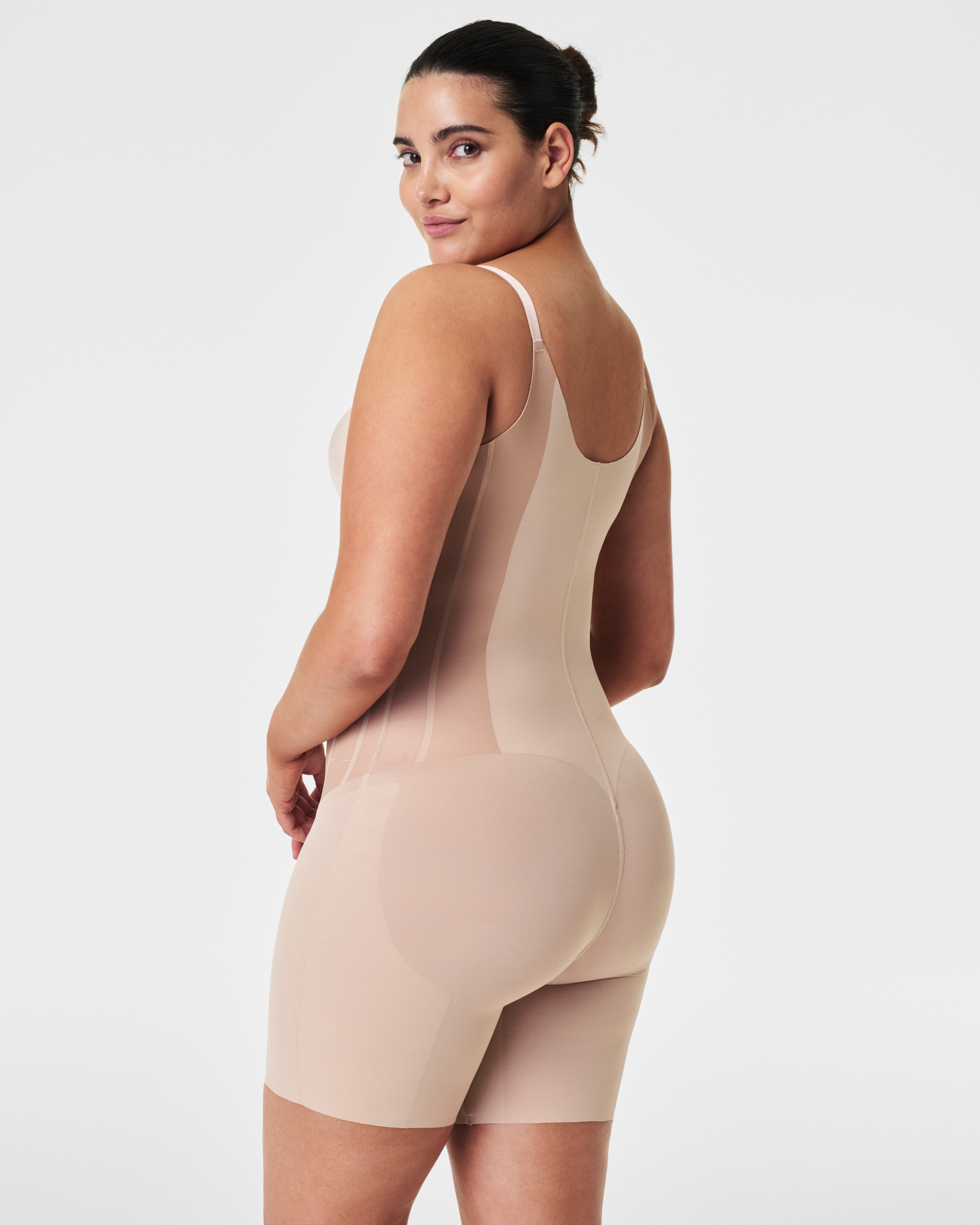 SPANXsupersculpt™ TotalContour Open-Bust Mid-Thigh Bodysuit | Natural Bronze