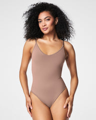 SPANXsculpt™ Seamless Power Thong Bodysuit | Cafe Au Lait