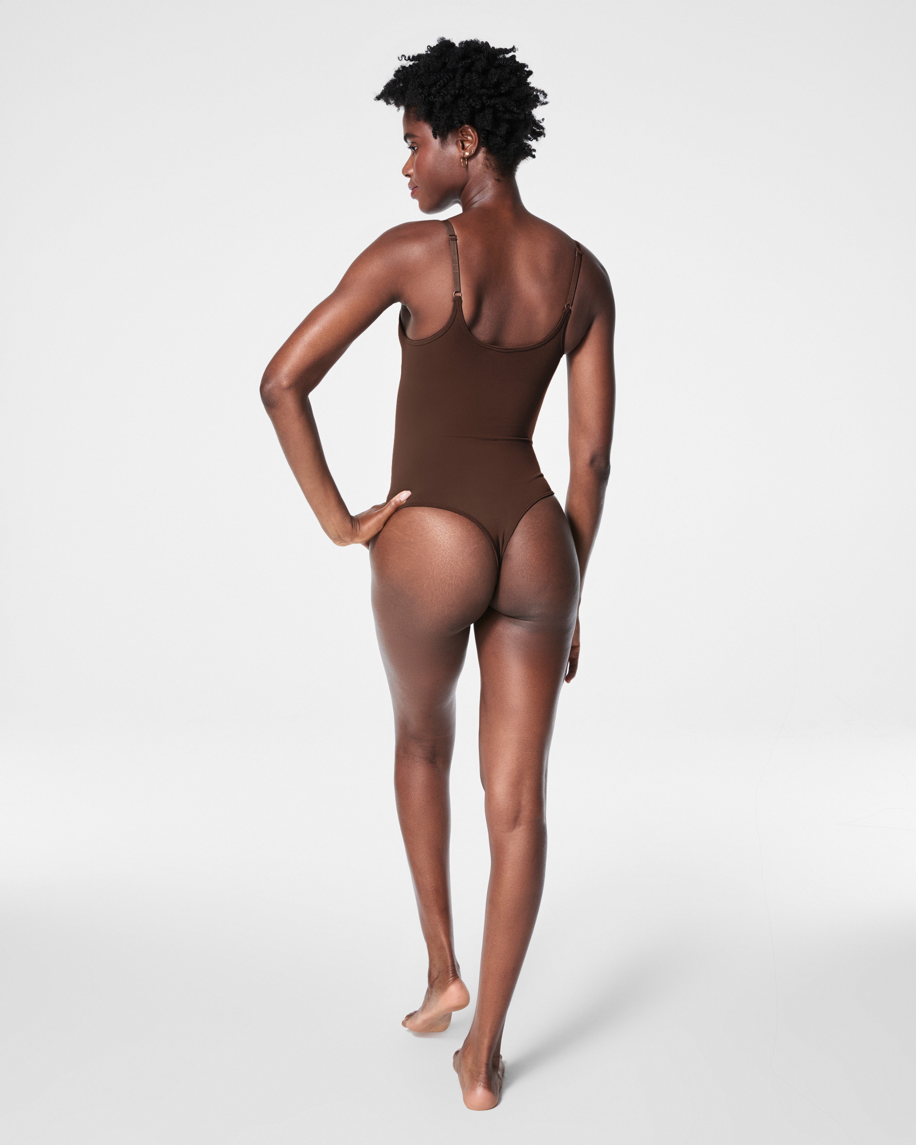 SPANXsculpt™ Seamless Power Thong Bodysuit | Chestnut Brown