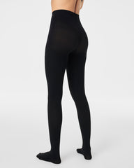 SPANXshape™ Rib Knit Shorty Tights | Very Black