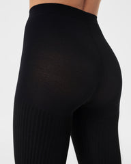 SPANXshape™ Rib Knit Shorty Tights | Very Black