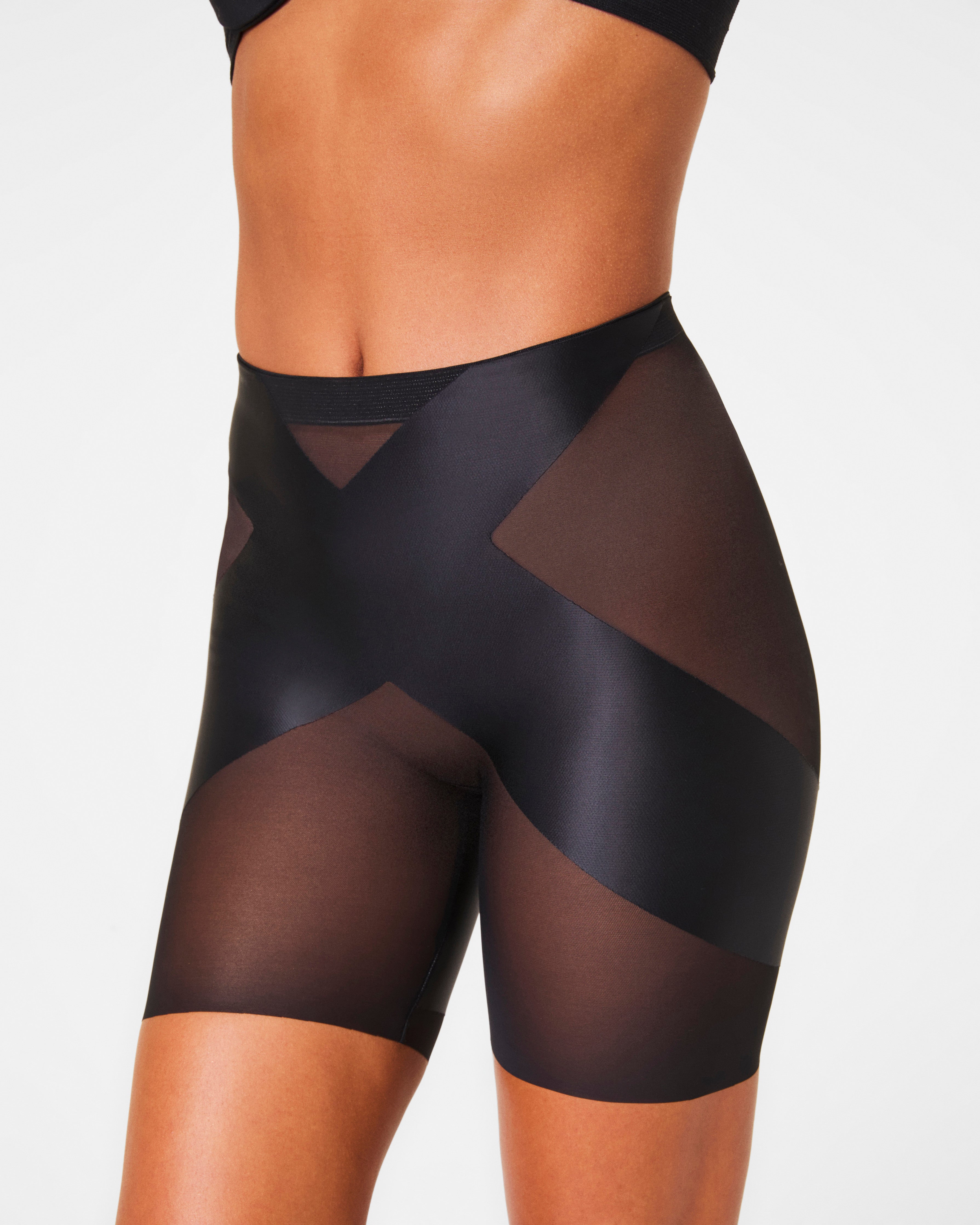 SPANXshape™ Satin-X™ Mid-Thigh Short | Very Black