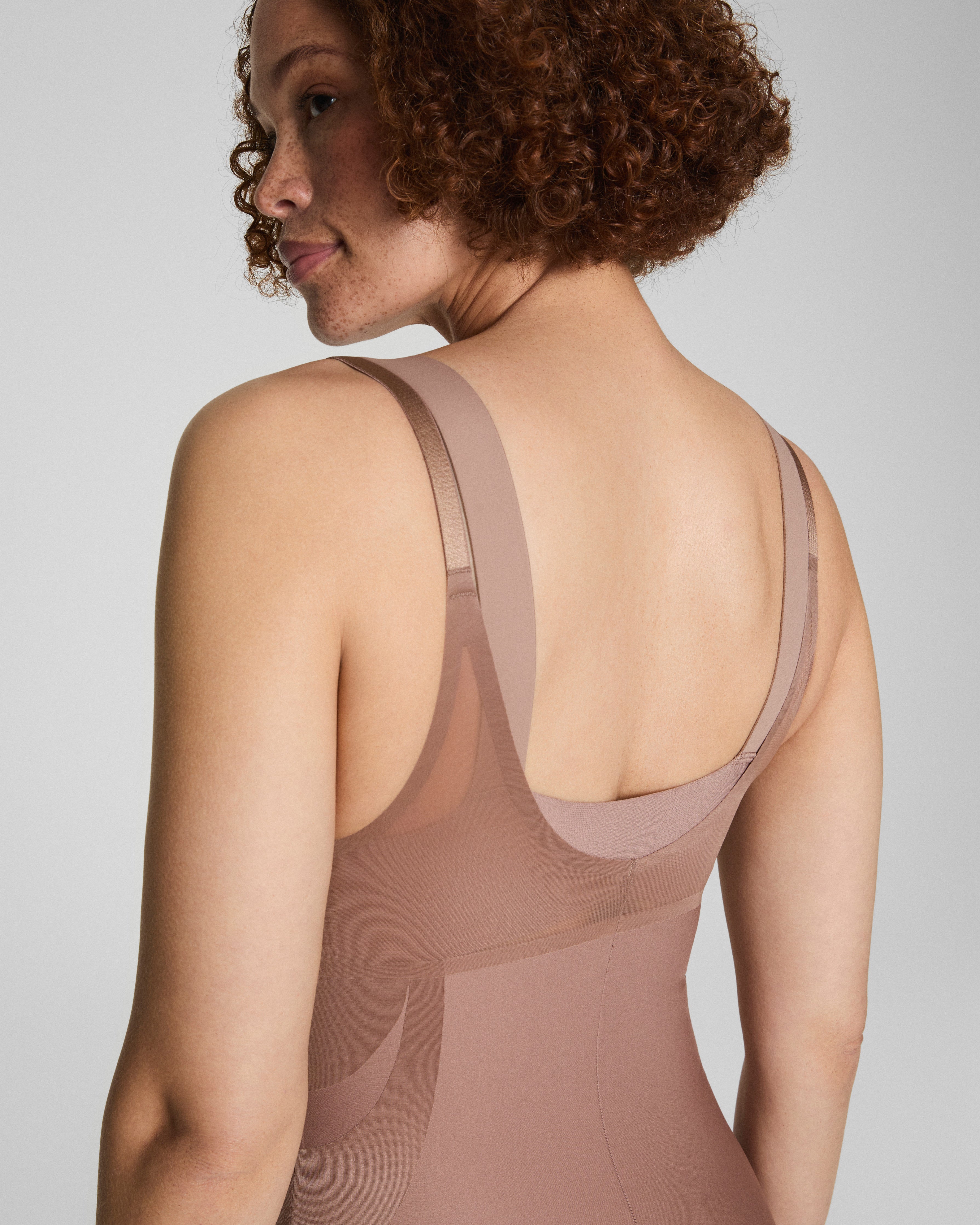 SPANXsupersculpt™ Transform Open-Bust Mid-Thigh Bodysuit | Cafe Au Lait