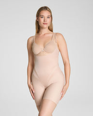SPANXsupersculpt™ Transform Open-Bust Mid-Thigh Bodysuit | Champagne Beige