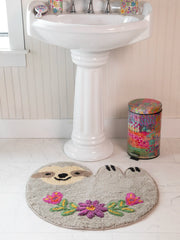 Tufted Cotton Bath Mat - Sloth