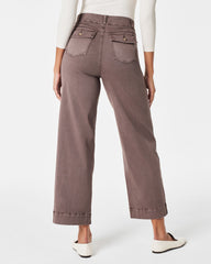 SPANX® Stretch Twill Pull-On Cropped Pant | Smoke