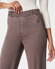 SPANX® Stretch Twill Pull-On Cropped Pant | Smoke