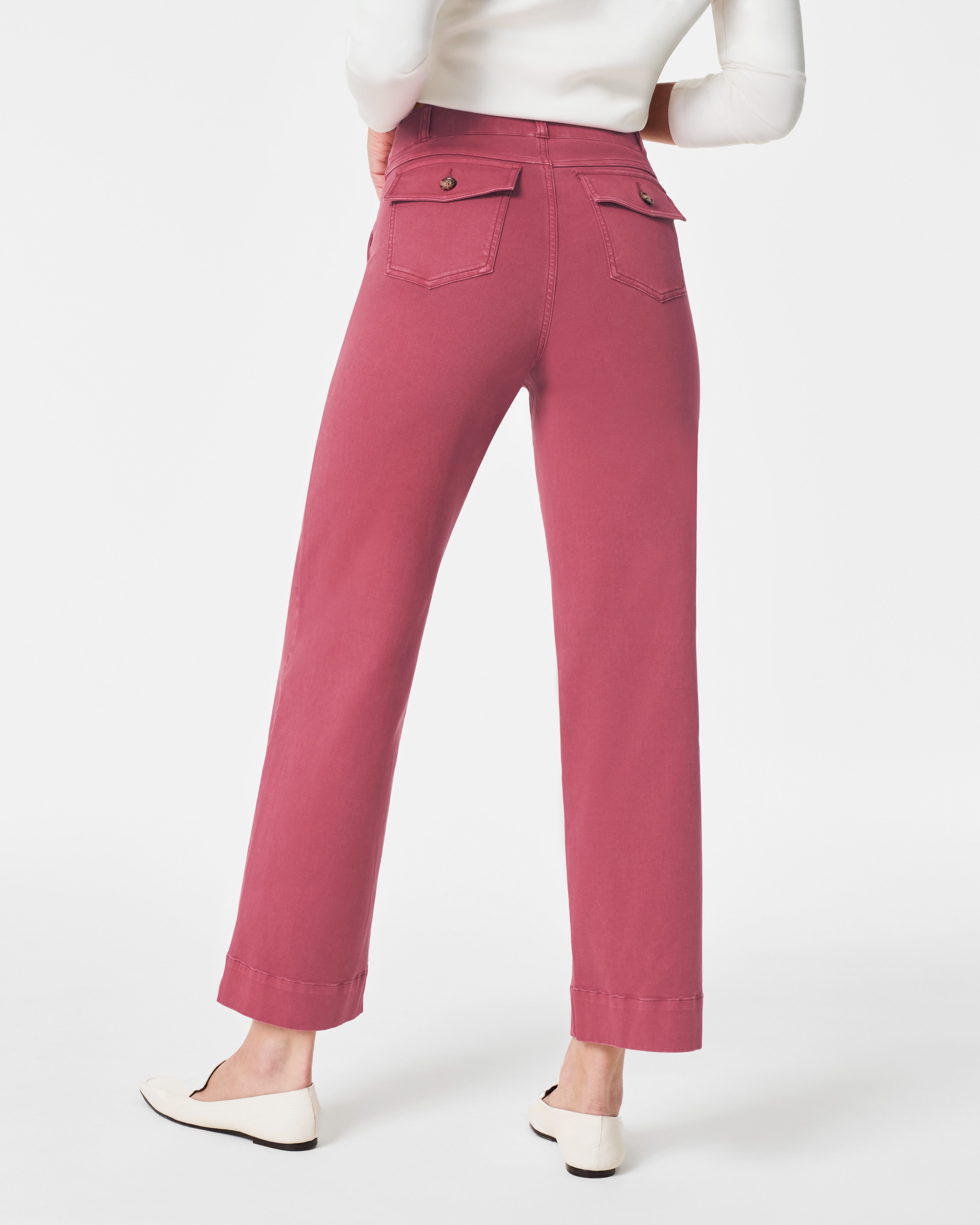 SPANX® Stretch Twill Pull-On Cropped Pant | Wild Rose