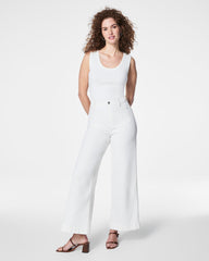 SPANXshape™ Original EveryWear Cropped Wide Leg Jeans with Patch Pockets | White