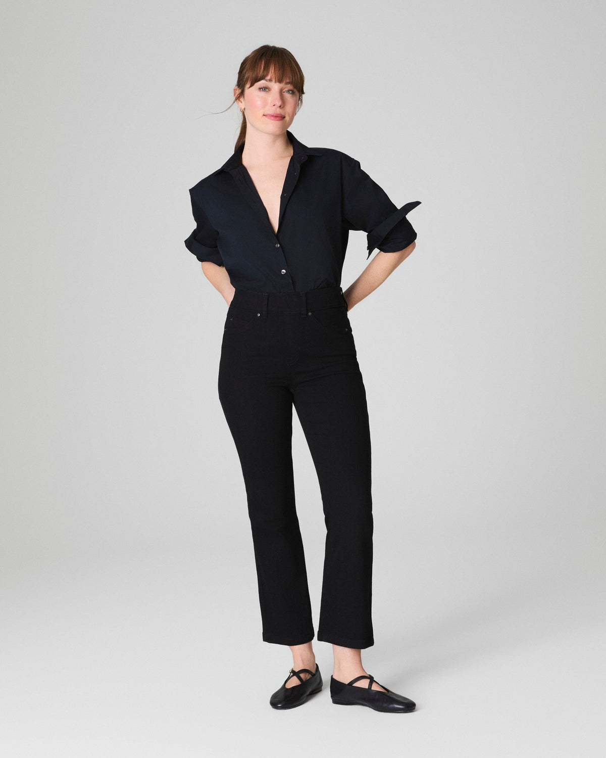 SPANXshape™ Original EveryWear Kick Flare Jeans | Clean Black