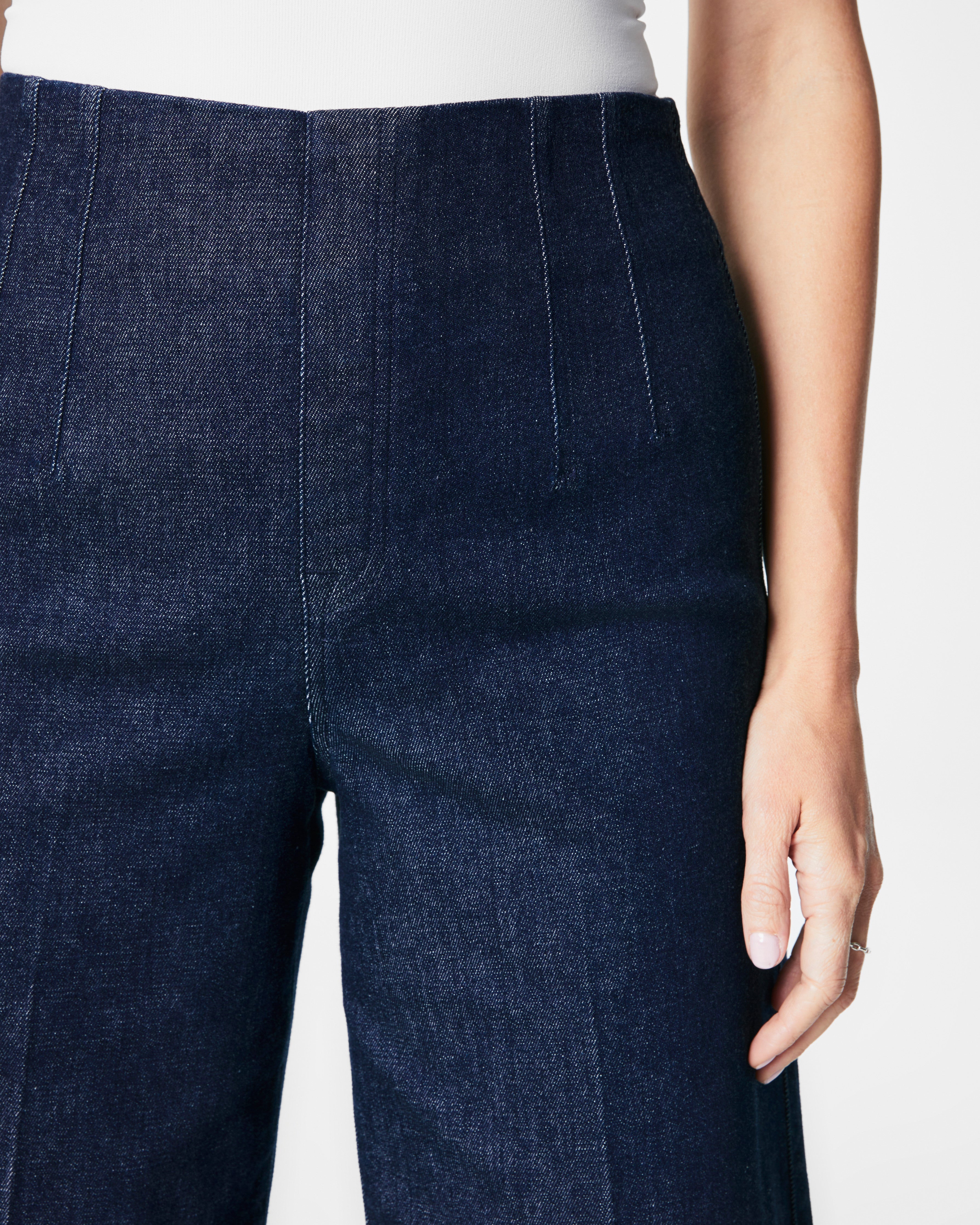 SPANXshape™ Original EveryWear Zero Waistband Cropped Wide Leg Jeans | Raw Indigo