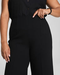 SPANXsupersmooth™ PerfectFit Ponte Cropped Wide Leg Pant | Classic Black