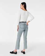 Stretch Rib Long-Sleeve Top | Powder