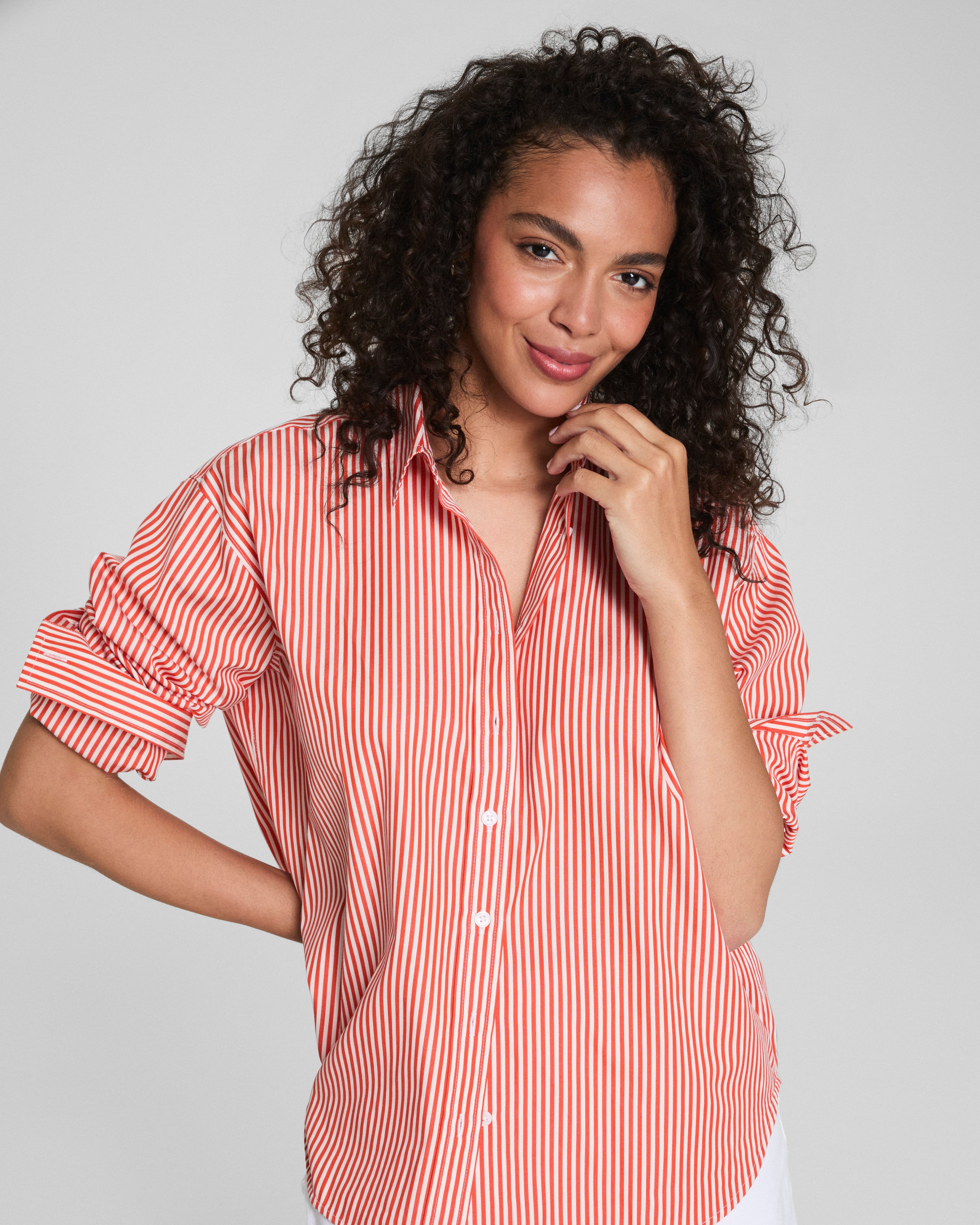 SPANX® Poplin Oversized Button-Up Shirt