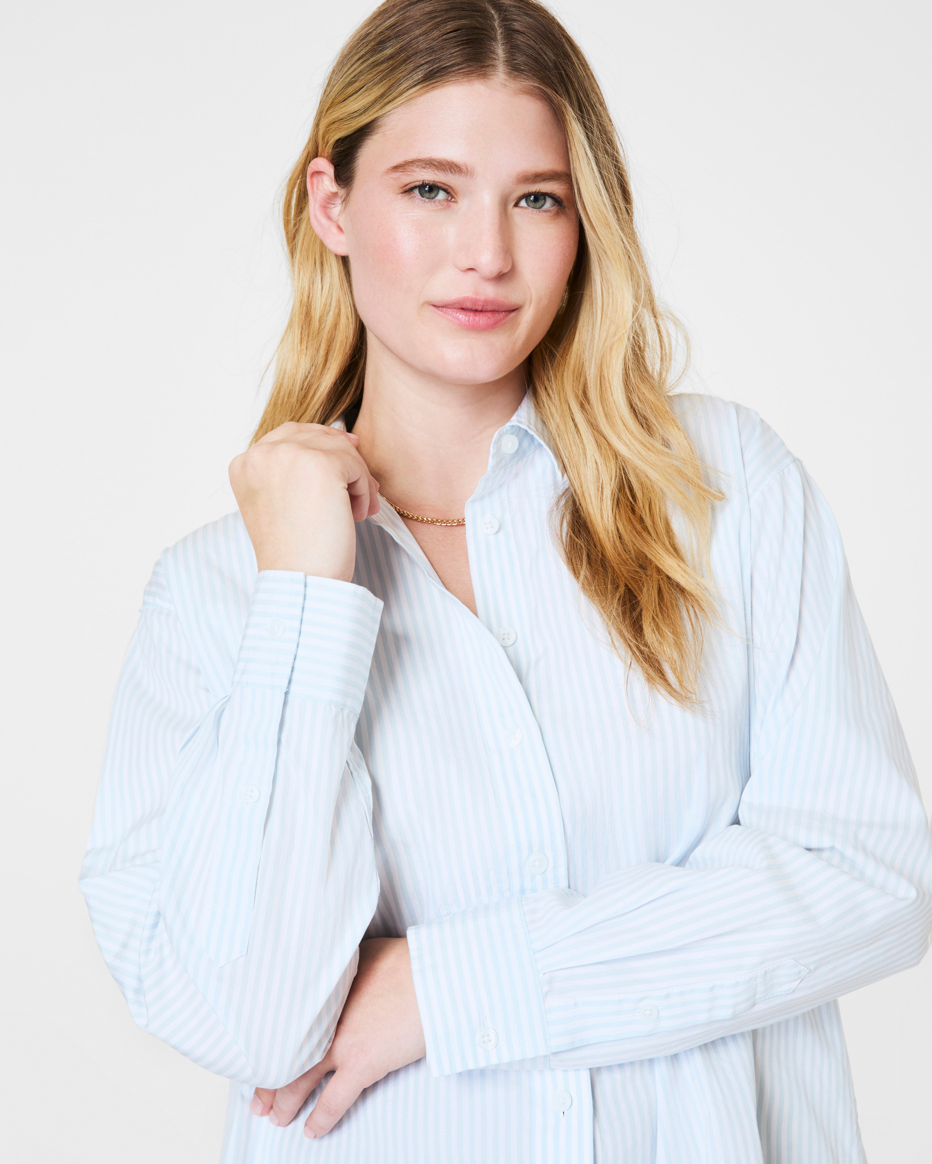 SPANX® Poplin Oversized Button-Up Shirt