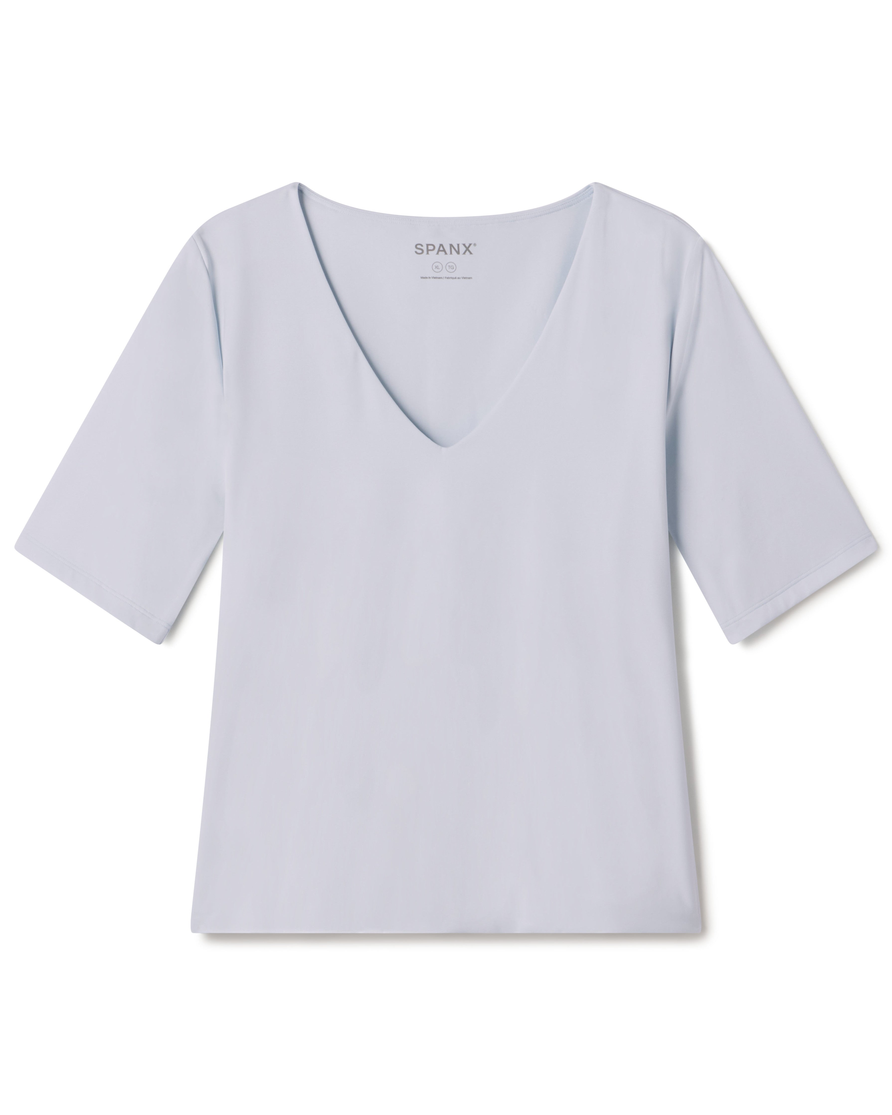 SPANXsmooth™ Jersey V-Neck Tee | Sky