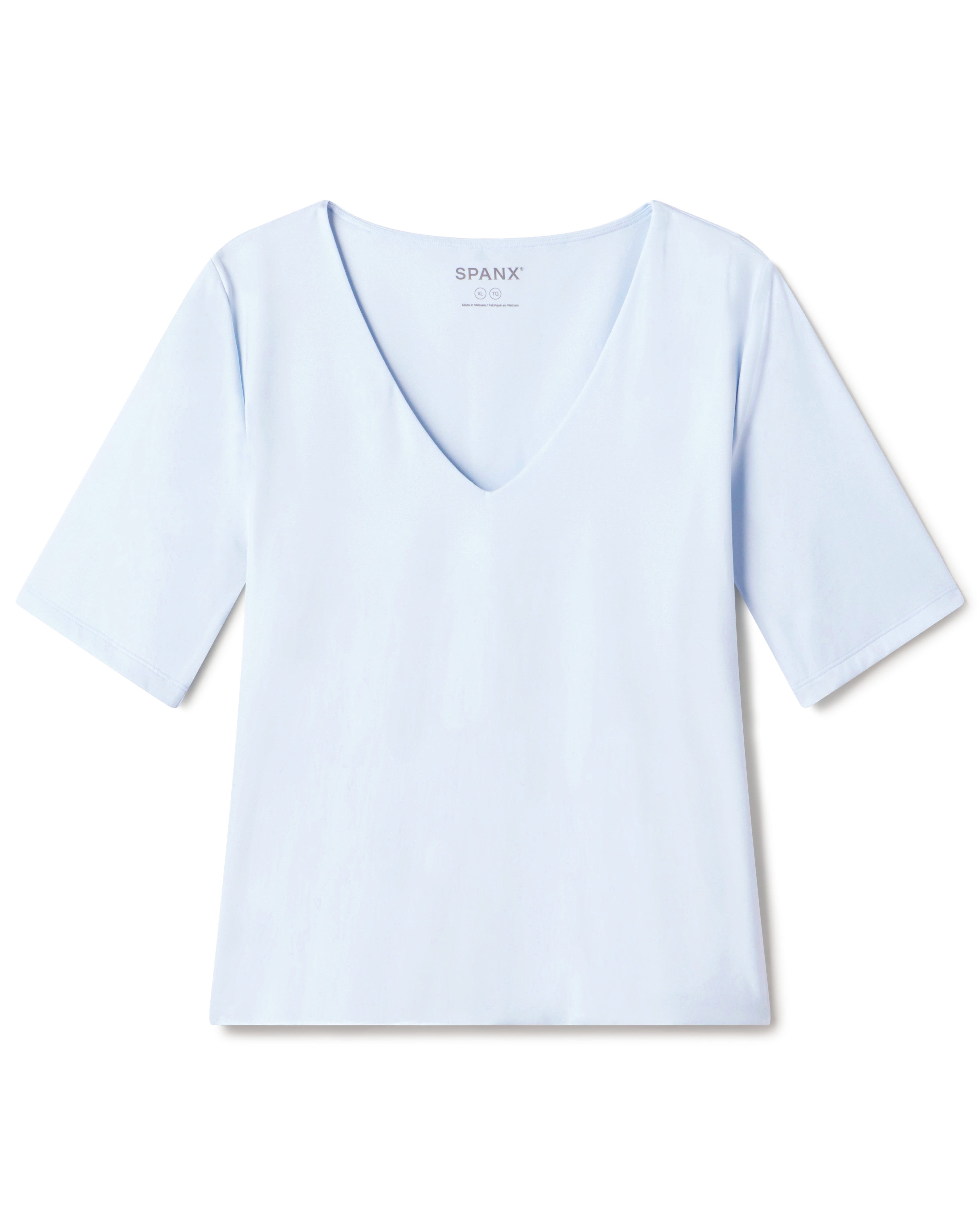 SPANXsmooth™ Jersey V-Neck Tee | Sky