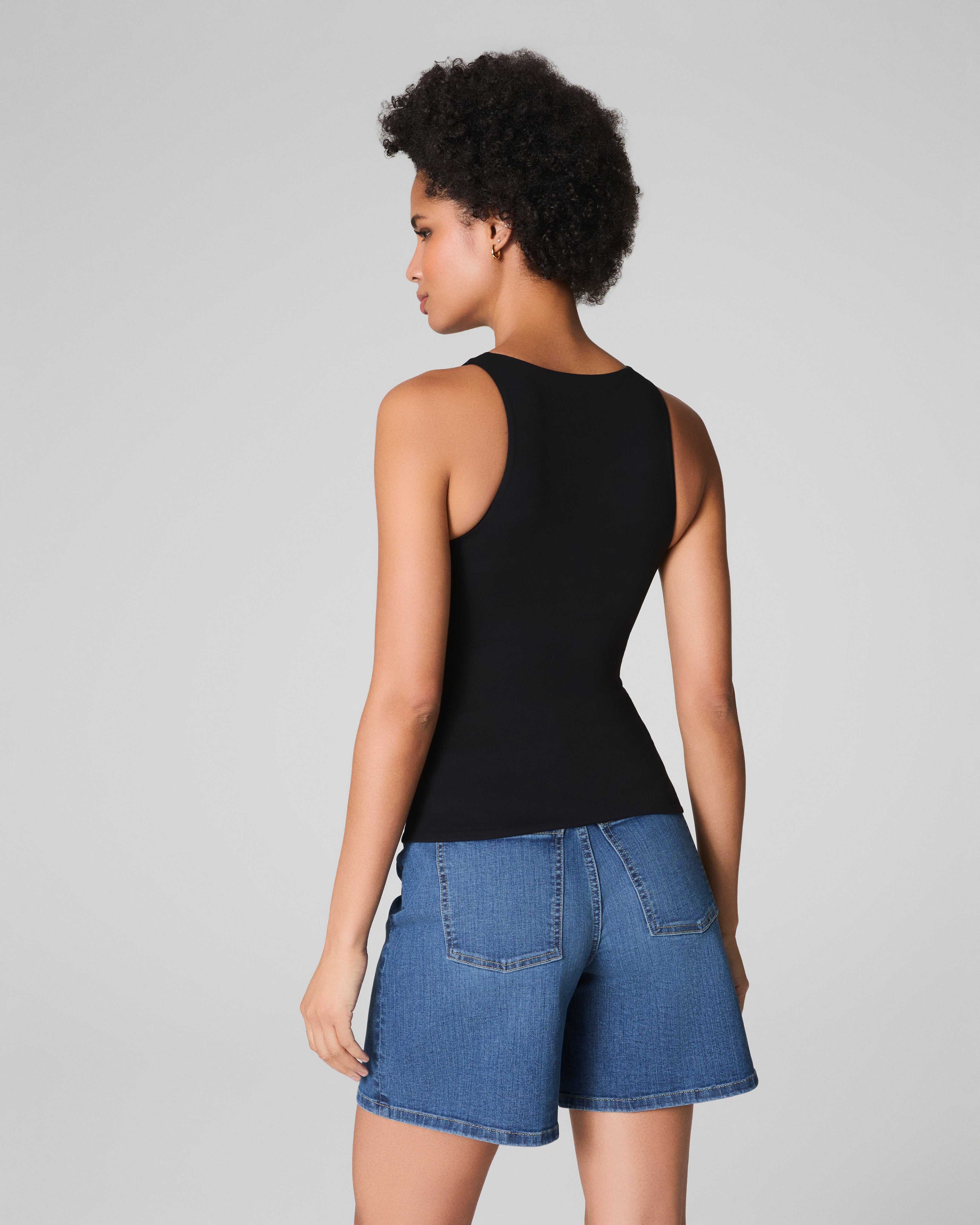 SPANXsmooth™ Jersey High Neck Tank | Classic Black